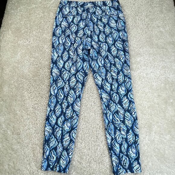 Lilly Pulitzer Keliani Stretch Pant High Tide Navy Blue Womens 10 - Picture 3 of 9